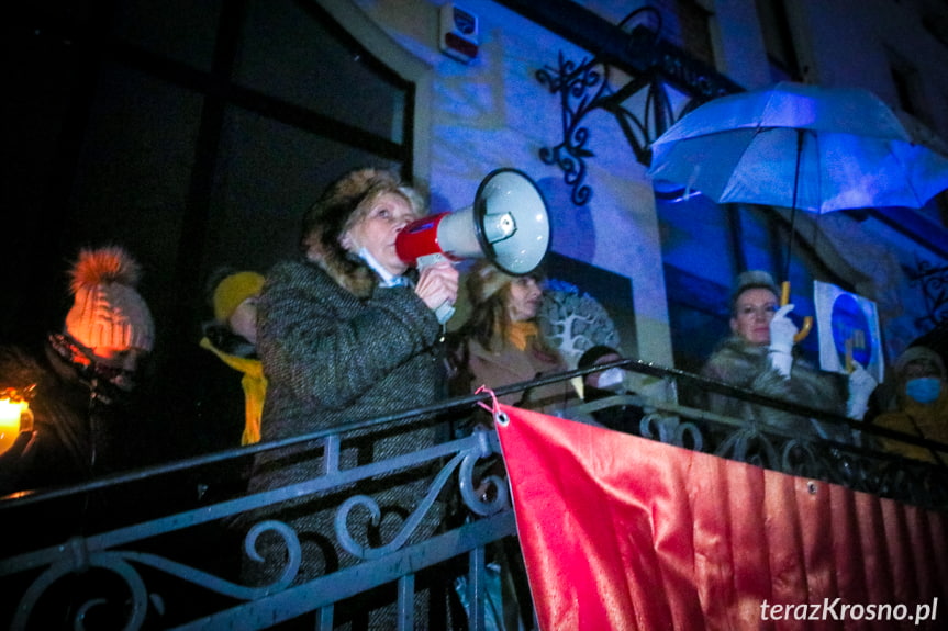 Protest przed biurem Piotra Babinetza w Krośnie