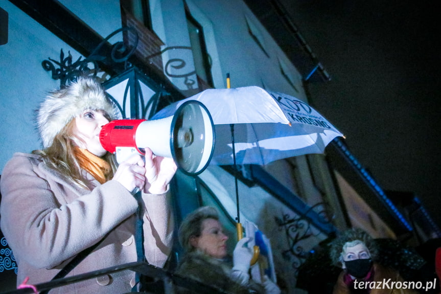 Protest przed biurem Piotra Babinetza w Krośnie