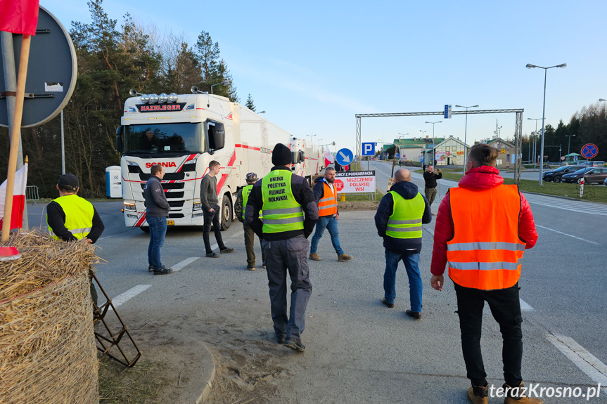 Protest rolników na granicy w Barwinku