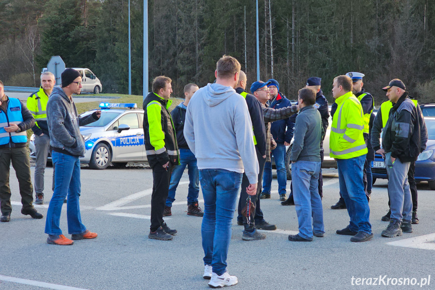 Protest rolników na granicy w Barwinku