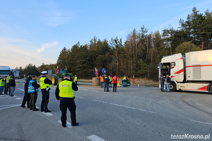 Protest rolników na granicy w Barwinku