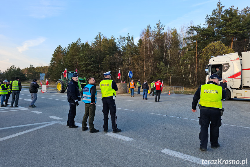 Protest rolników na granicy w Barwinku