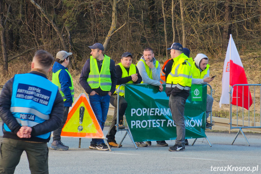 Protest rolników na granicy w Barwinku