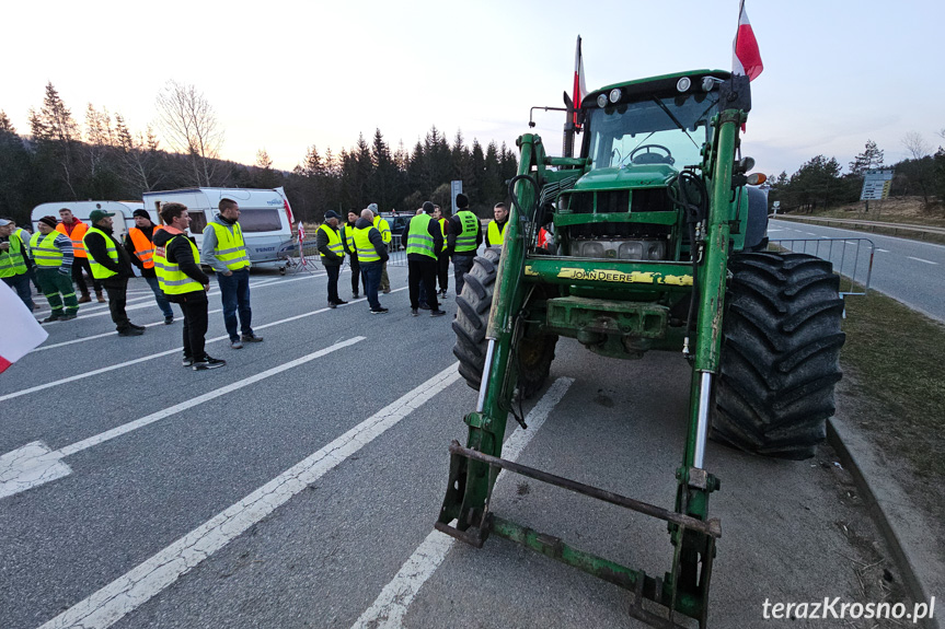 Protest rolników na granicy w Barwinku