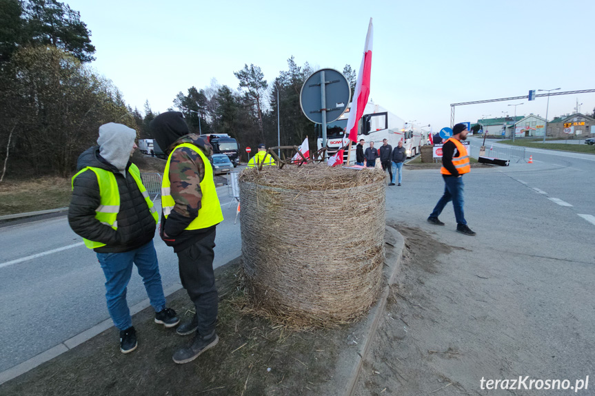 Protest rolników na granicy w Barwinku