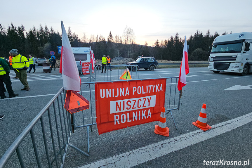 Protest rolników na granicy w Barwinku