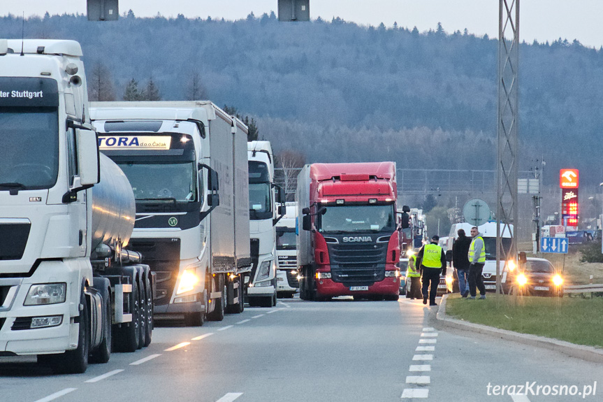 Protest rolników na granicy w Barwinku