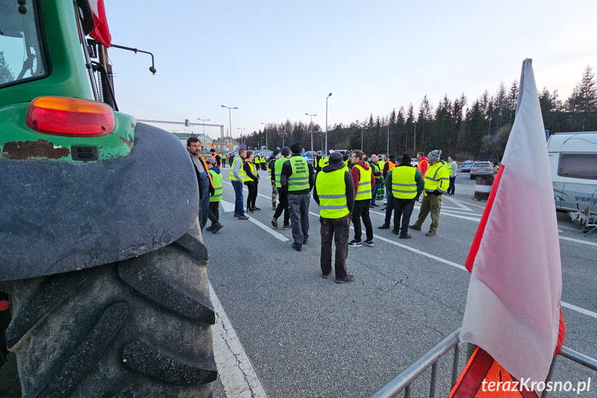 Protest rolników na granicy w Barwinku