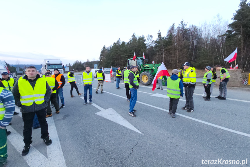 Protest rolników na granicy w Barwinku