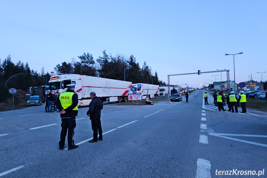 Protest rolników na granicy w Barwinku