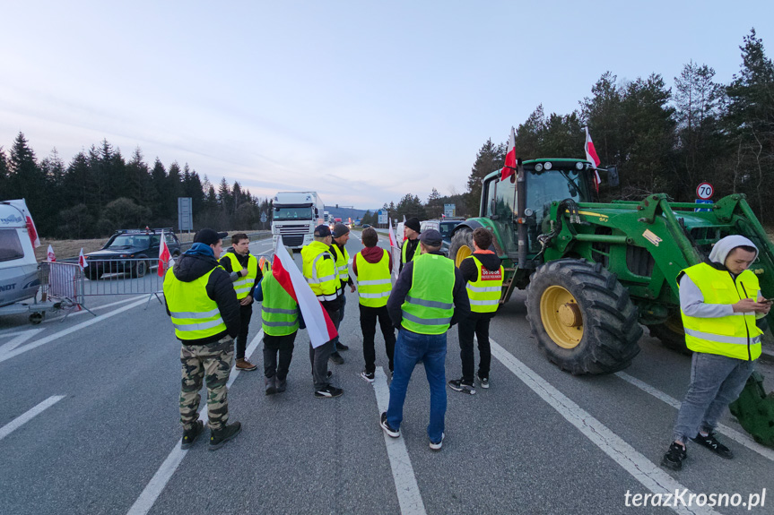 Protest rolników na granicy w Barwinku