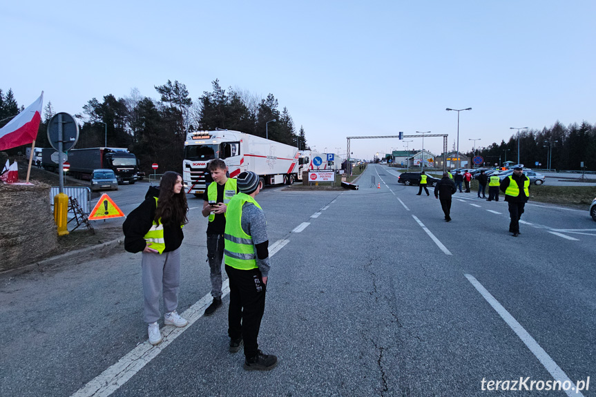 Protest rolników na granicy w Barwinku