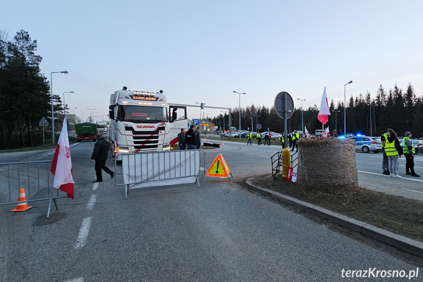 Protest rolników na granicy w Barwinku