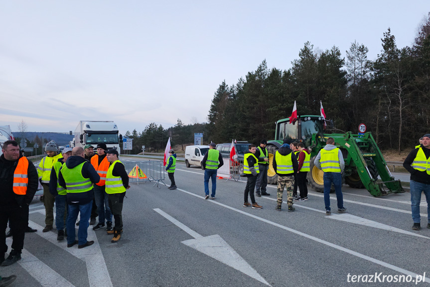 Protest rolników na granicy w Barwinku