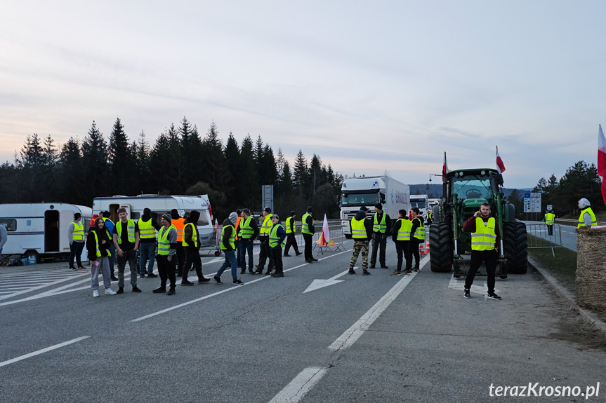 Protest rolników na granicy w Barwinku