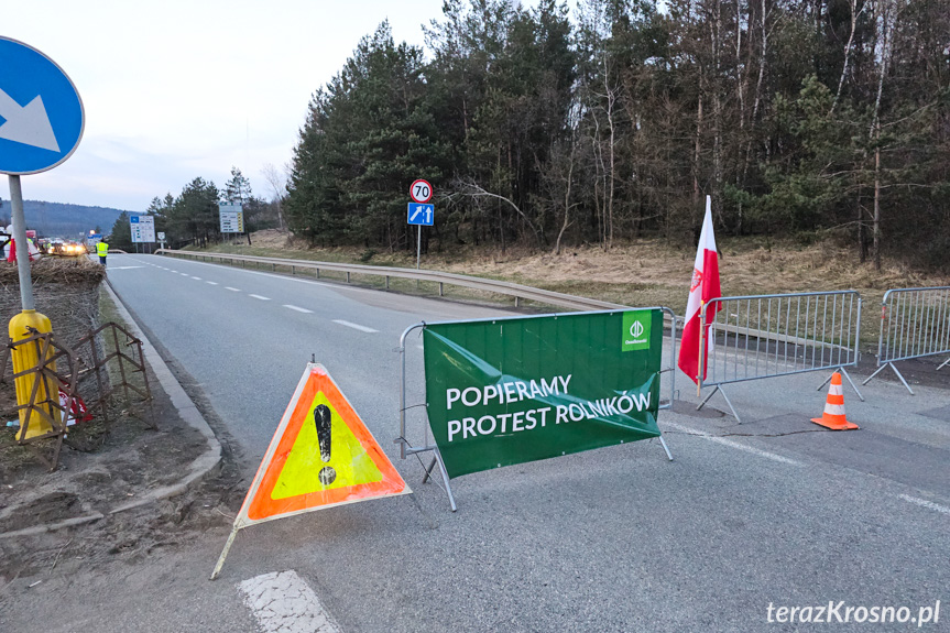 Protest rolników na granicy w Barwinku