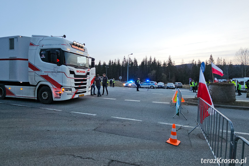 Protest rolników na granicy w Barwinku