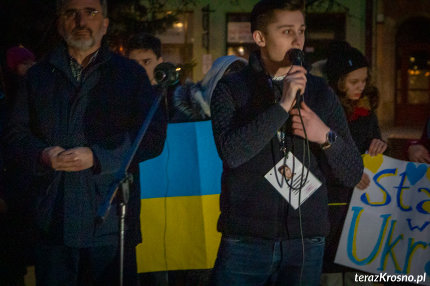 Protest w Krośnie przeciw wojnie na Ukrainie