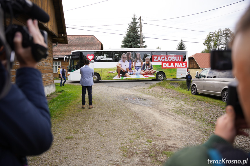 Przewodniczący PO Donald Tuske we Wrocance