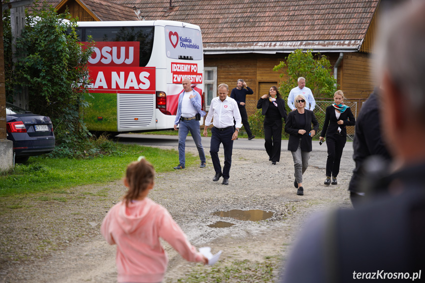 Przewodniczący PO Donald Tuske we Wrocance