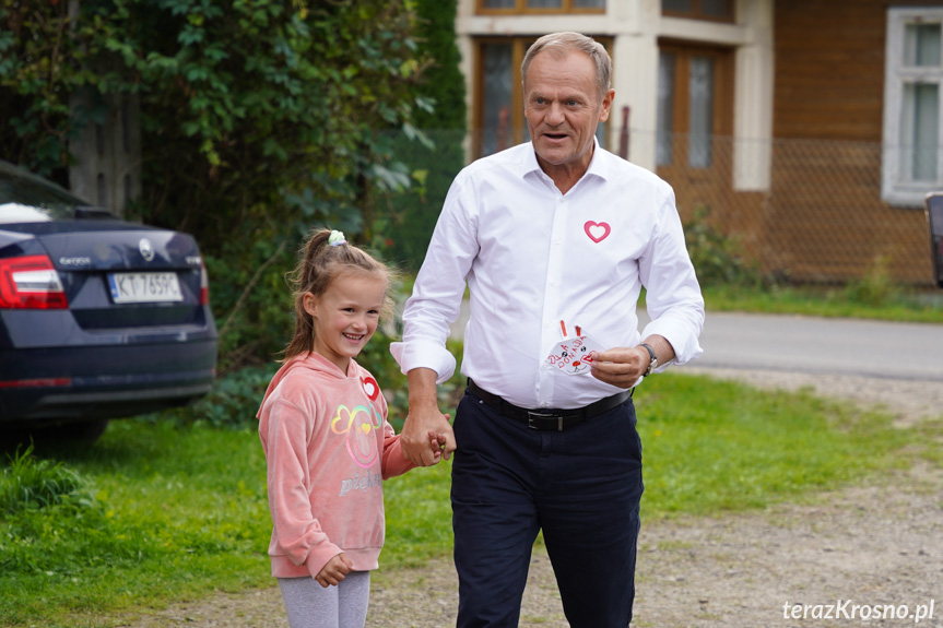 Przewodniczący PO Donald Tuske we Wrocance