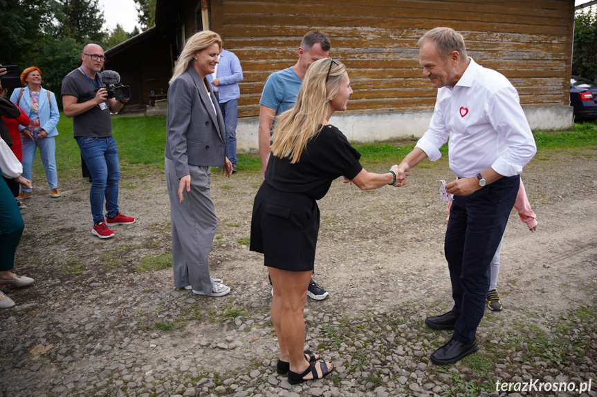 Przewodniczący PO Donald Tuske we Wrocance