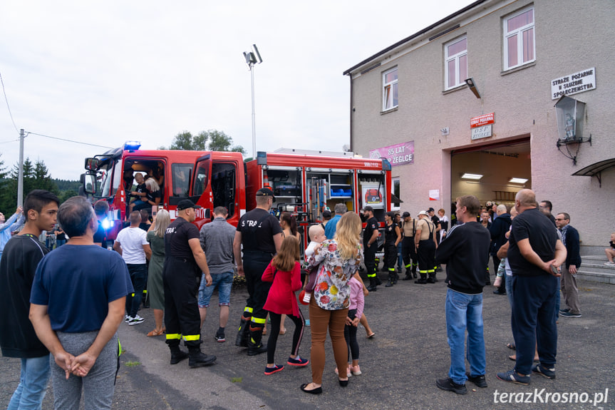 Przywitanie samochodu OSP Żeglce