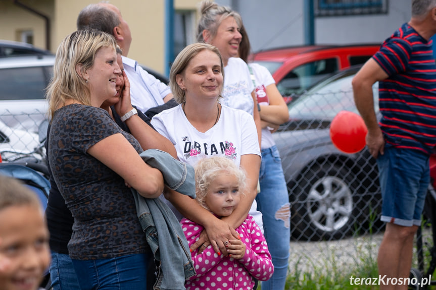 Przywitanie samochodu OSP Żeglce