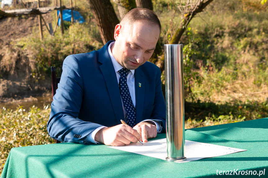 Rozpoczęcie budowy mostu w Łękach Strzyżowskich