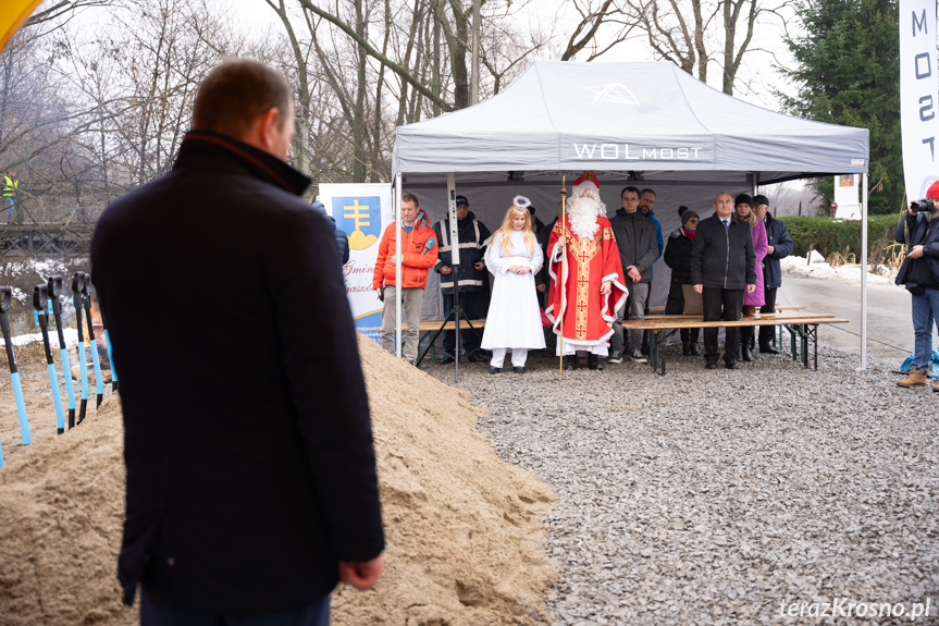 Rozpoczecie budowy mostu w Odrzykoniu