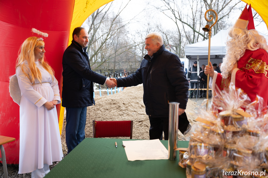 Rozpoczecie budowy mostu w Odrzykoniu