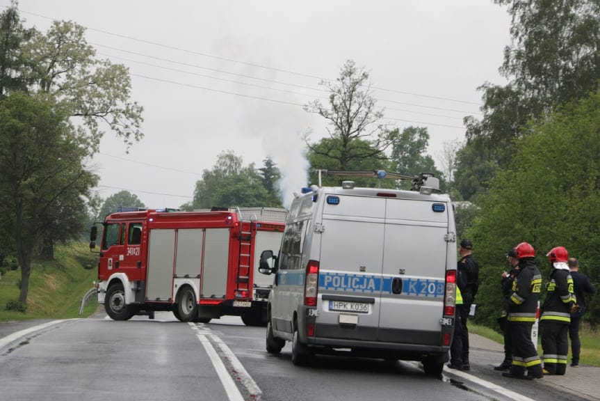 Rozszczelnienie cysterny z tlenem w Jaszczwi