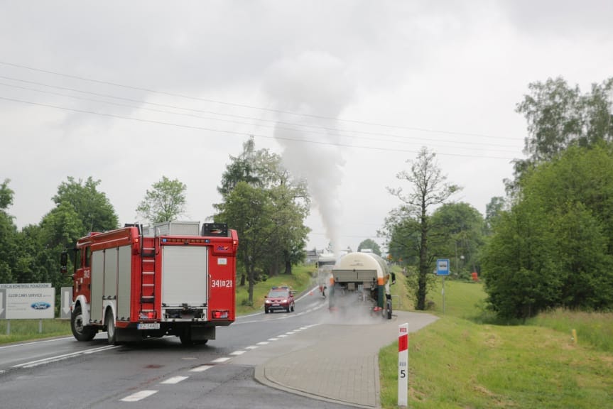 Rozszczelnienie cysterny z tlenem w Jaszczwi