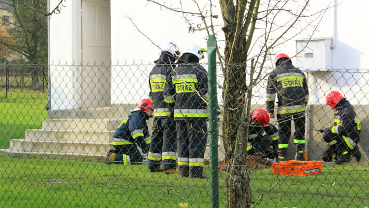 Rozszczelniona rura z gazem w Żeglcach