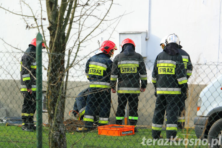 Rozszczelniona rura z gazem w Żeglcach