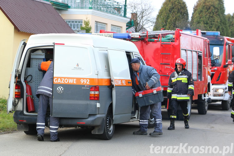 Rozszczelniona rura z gazem w Żeglcach