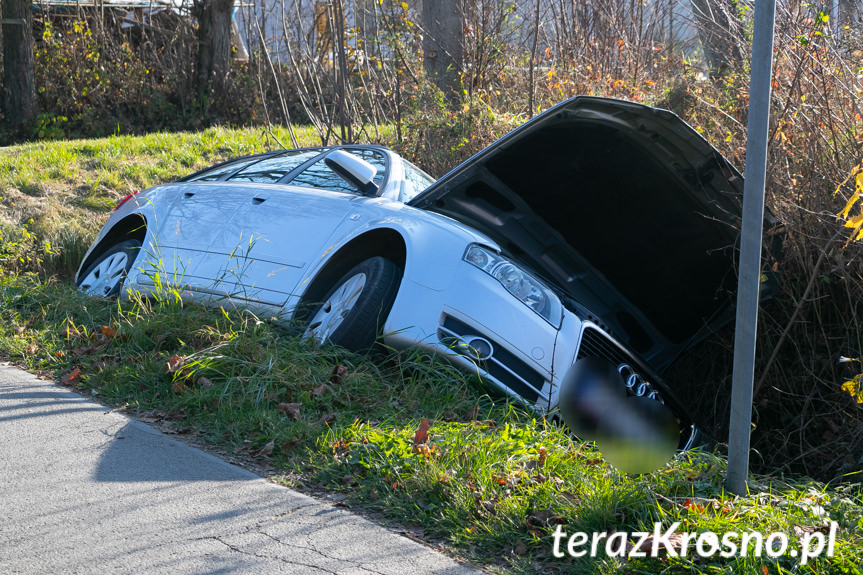 Rymanów Zdrój. Zderzenie osobówki z ciężarówką