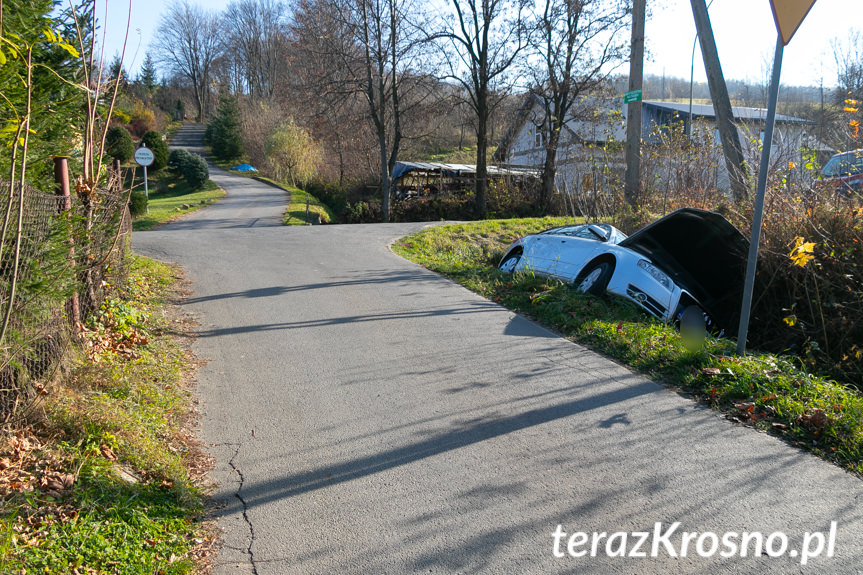 Rymanów Zdrój. Zderzenie osobówki z ciężarówką