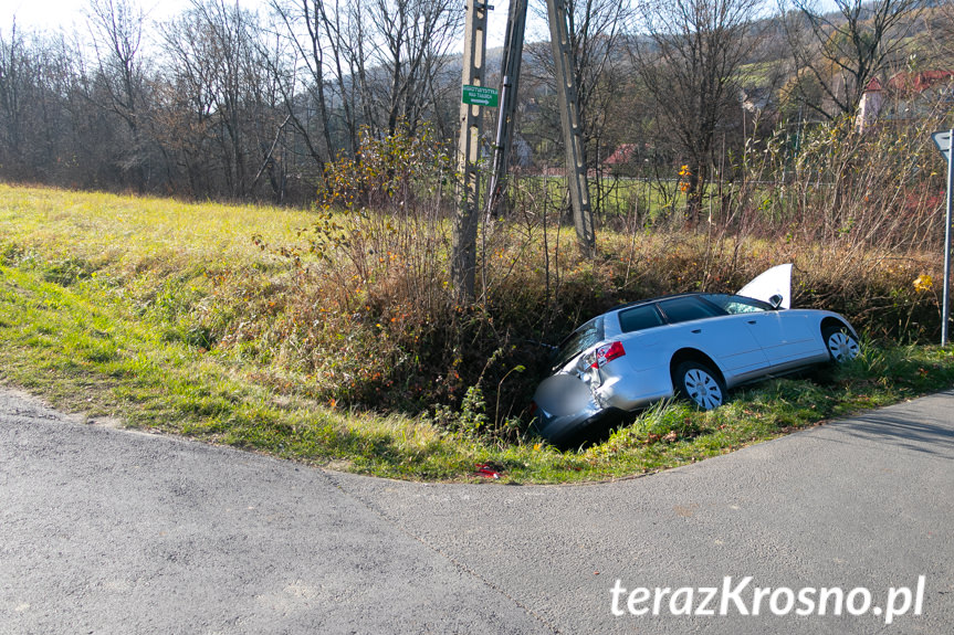 Rymanów Zdrój. Zderzenie osobówki z ciężarówką