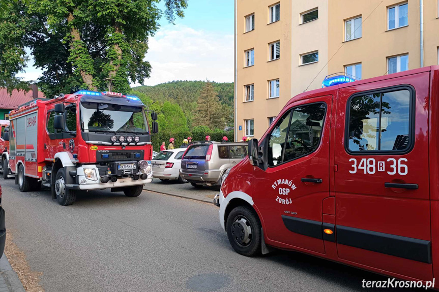 Rymanów-Zdrój. Zadymienie w bloku