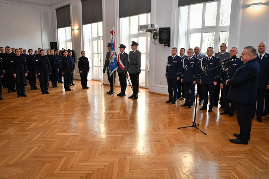 Ślubowanie nowych policjantów w Rzeszowie