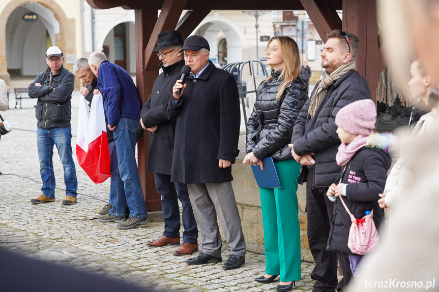 Spotkanie na rynku w Krośnie