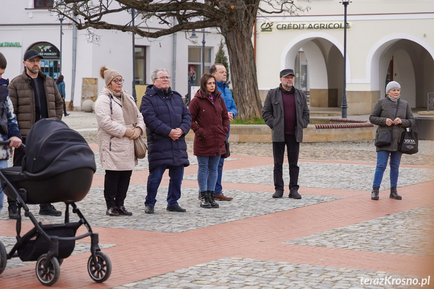 Spotkanie na rynku w Krośnie