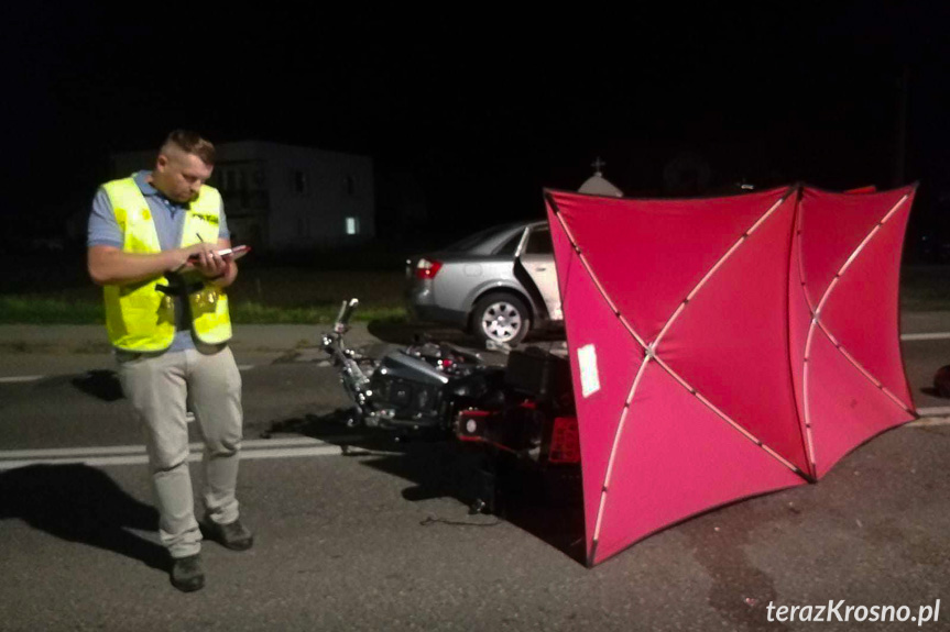 Stara Wieś. Śmiertelny wypadek motocyklisty