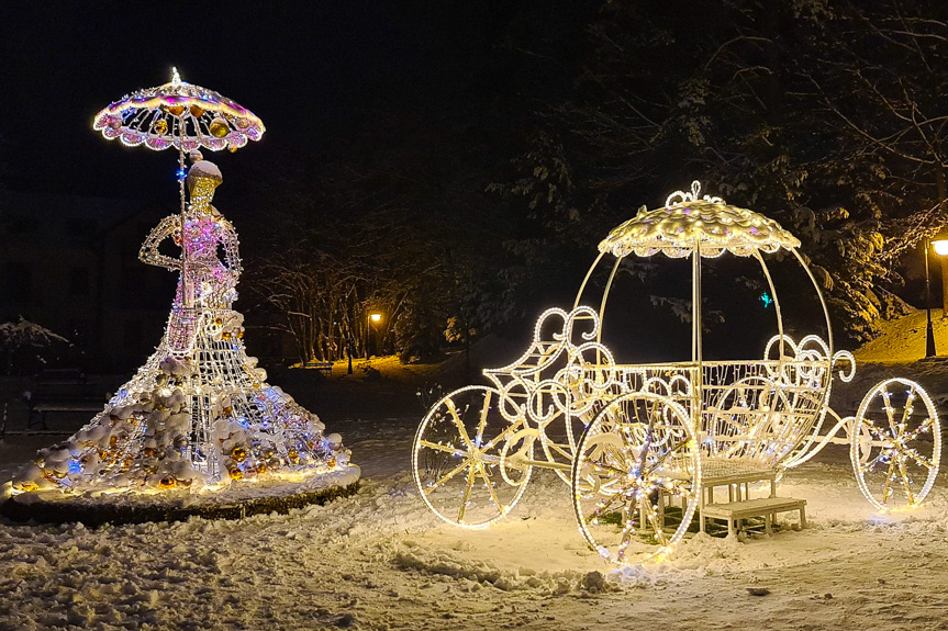 Świąteczne dekoracje w Rymanowie-Zdroju i Iwoniczu-Zdroju