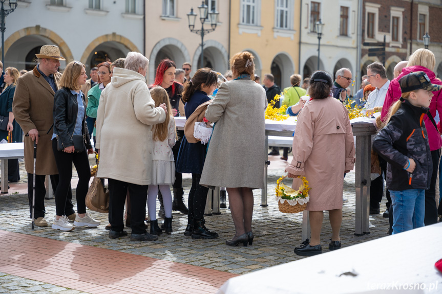 Święcenie pokarmów na rynku w Krośnie