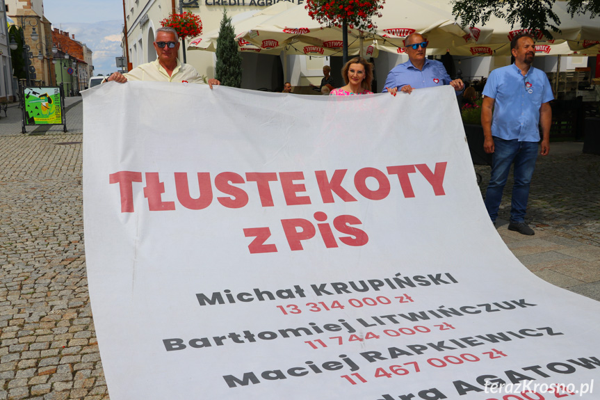 Tłuste koty z PiS. Konferencja w Krośnie