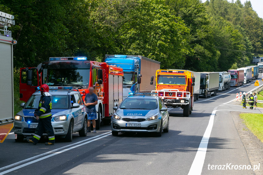 Tylawa. Zderzenie ciężarówki z osobówką