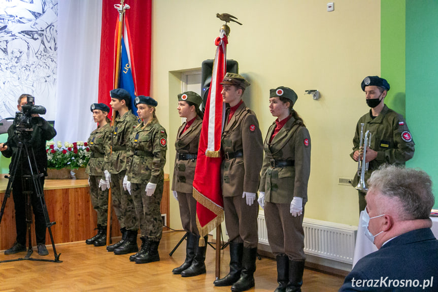 Uroczystość nadania stopni sokolich - ZSP w Rymanowie