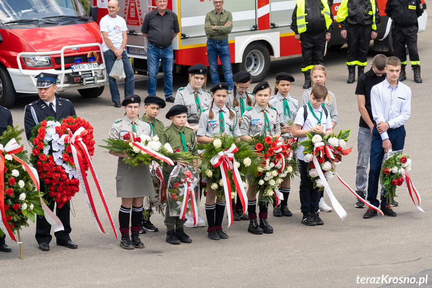 Uroczystość pogrzebowa kpr. Jana Borka w Lubatowej